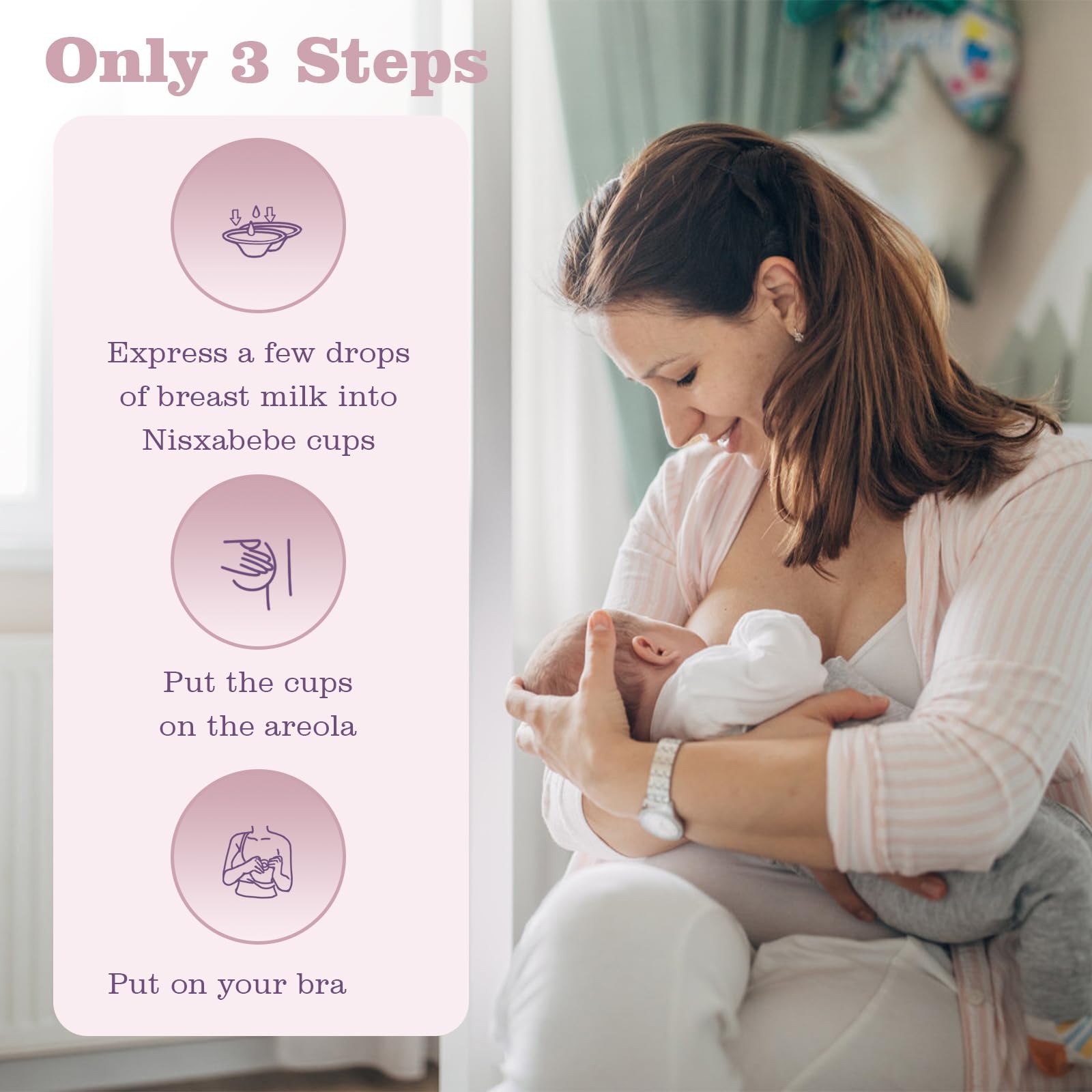 Nisxabebe Silver Nursing Cups durable design supports reuse across breastfeeding stages