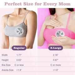 Nisxabebe Silver Nursing Cups with silicone covers protect areola while feeding