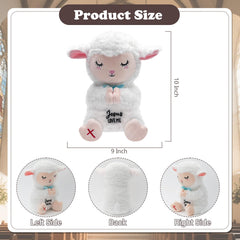 NIUBEHOHO Jesus Lamb Plush embroidery blessing adds devotional symbolism.