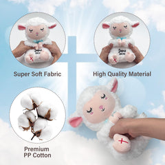 NIUBEHOHO Jesus Lamb Plush soft texture for cozy hugs.
