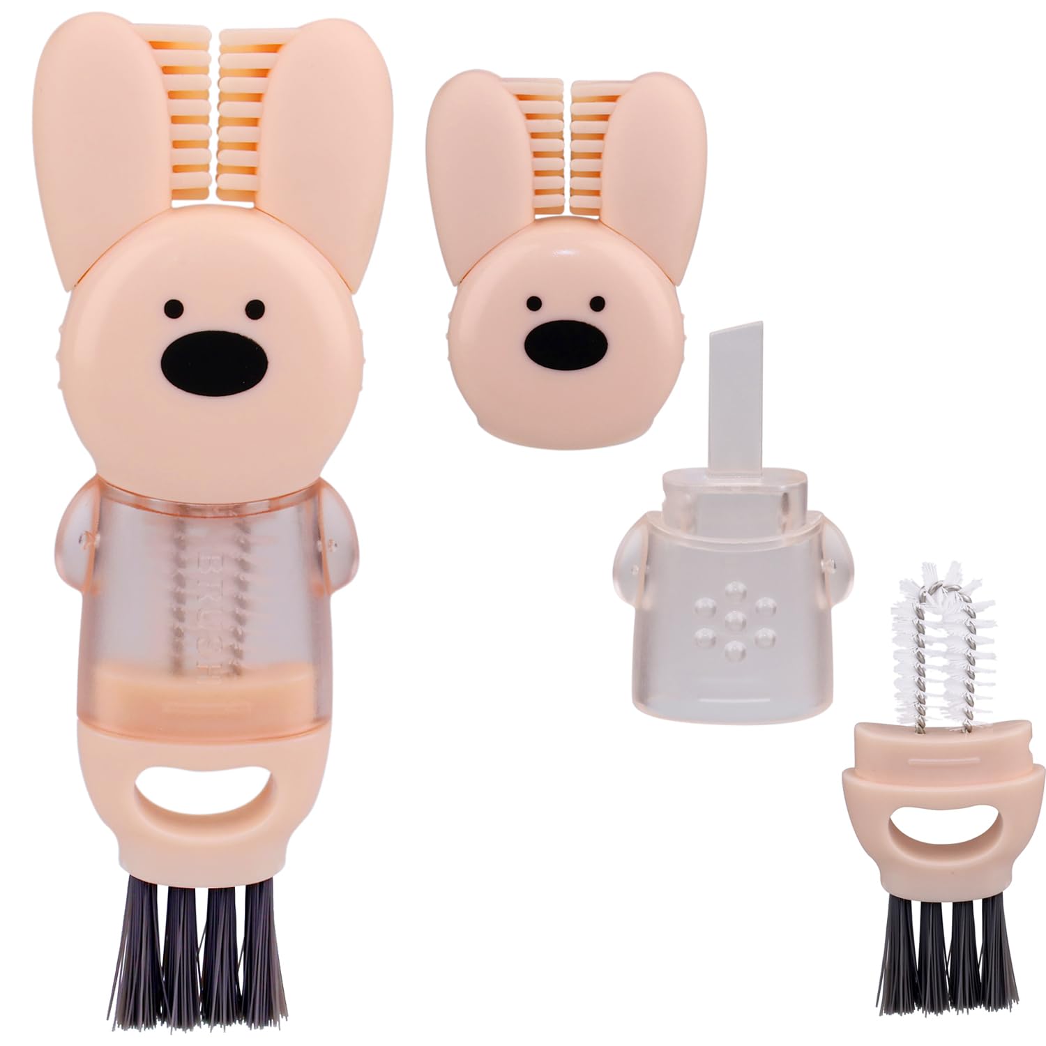 NiuXTool 4-in-1 cup lid kit pink for versatile bottle cleaning.