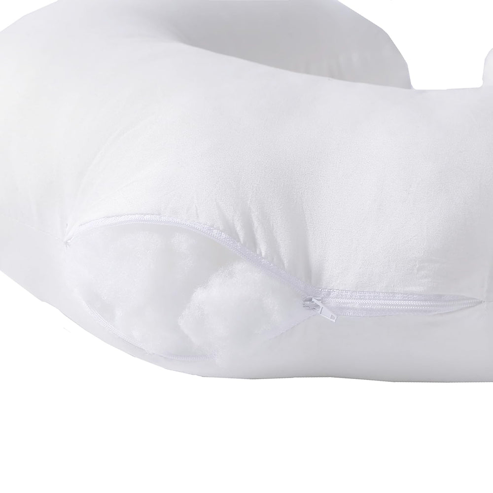 NIVAVA BABY nursing pillow positioner side-view offers adjustable support for mom during feeding.