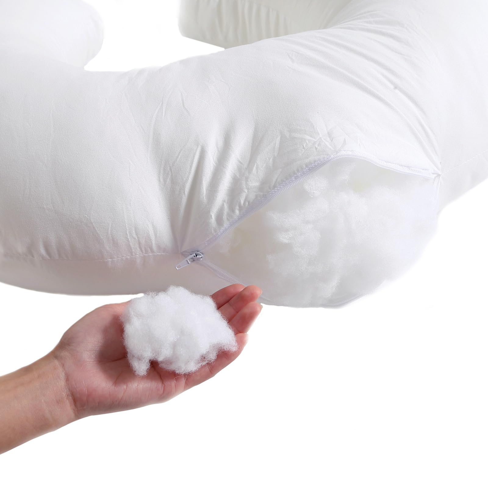 NIVAVA BABY nursing pillow vacuum-packaging image highlights compact shipping and freshness.