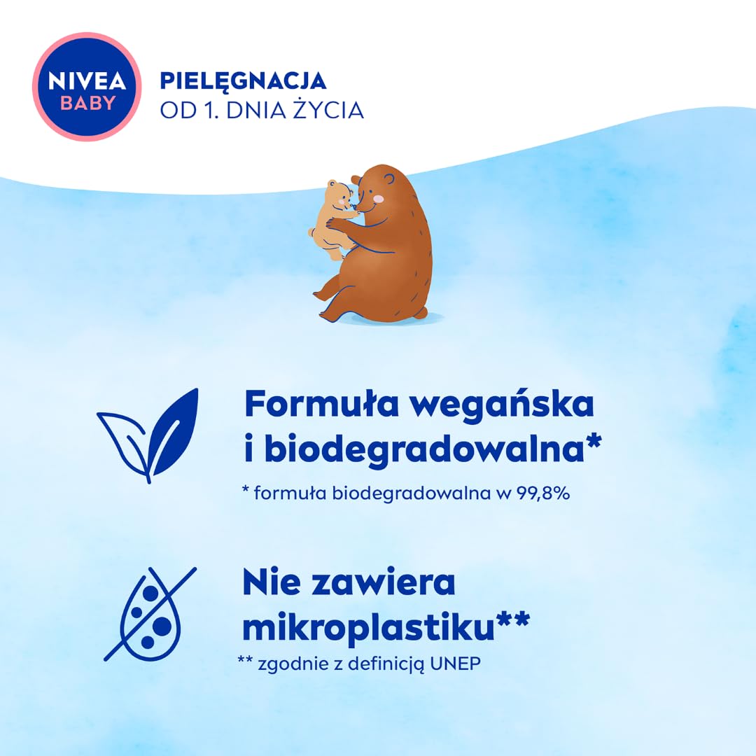 NIVEA Baby Soft Cream being applied on forearm for gentle hydration.