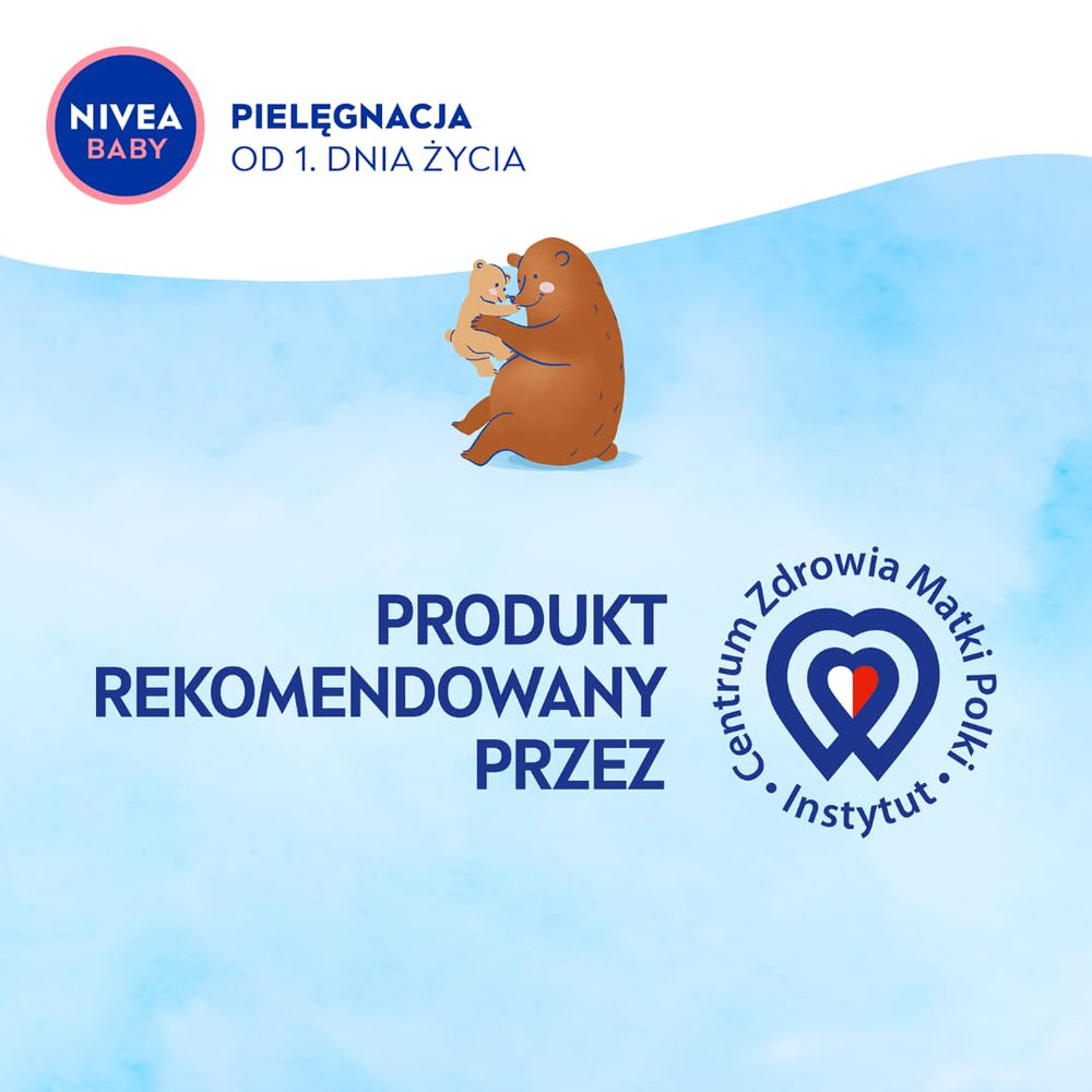 NIVEA Baby Soft Cream on white surface highlights smooth texture.
