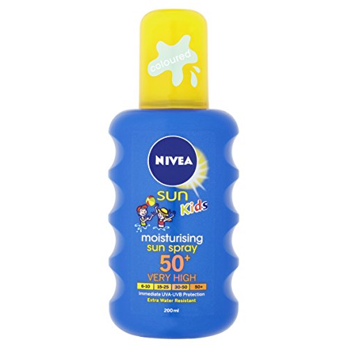 NIVEA Sun Spray Children coloured formula aids precise, even coverage