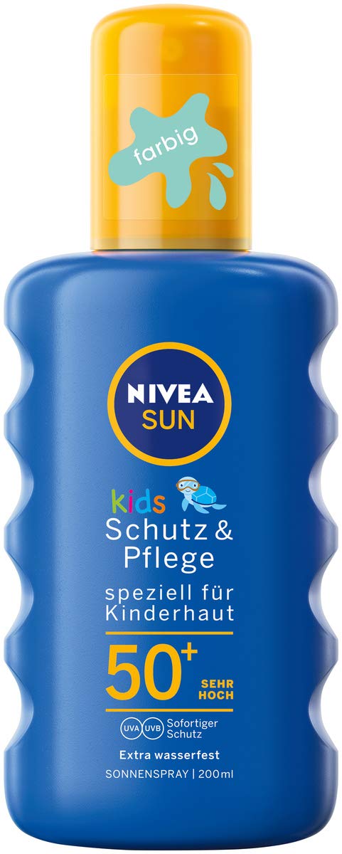 NIVEA Sun Spray for Children bottle with SPF 50+ for easy, even coverage