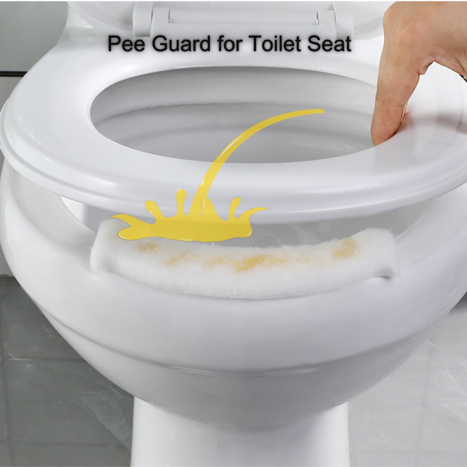 NIVERCE pee guard back-sticker adhesion ensures secure placement during use