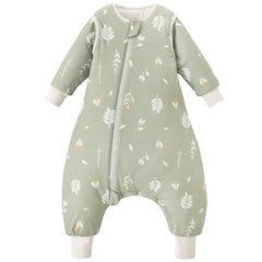 Nivolltha 3.5 TOG sleep sack foliage fabric closeup highlights plush cotton warmth.