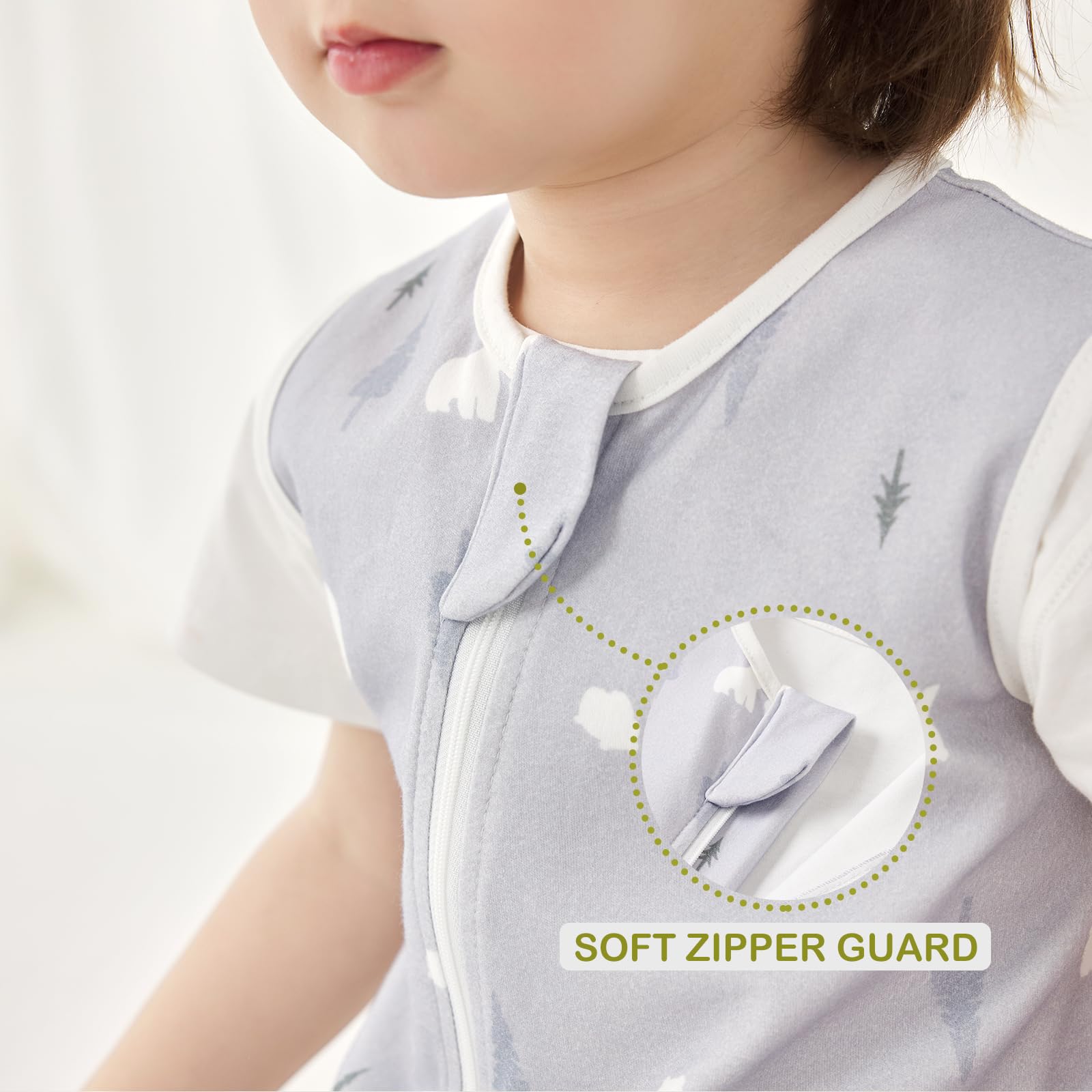 Nivolltha sleep sack organic cotton fabric feels breathable and gentle