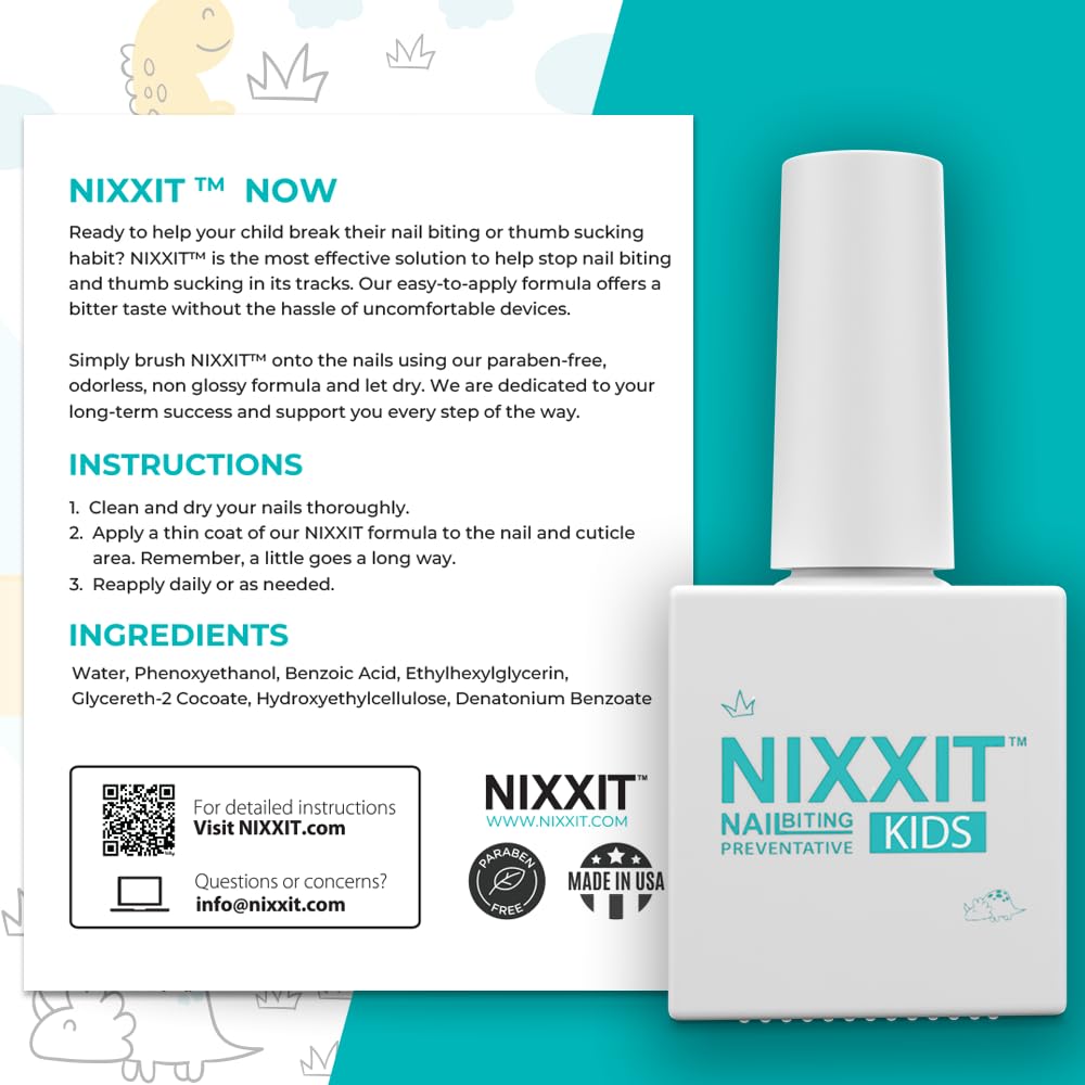 NIXXIT bottle highlights natural, paraben-free formula for safe use.