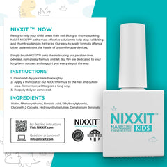 NIXXIT bottle highlights natural, paraben-free formula for safe use.