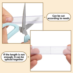 Nkiy Quen shelf edge protector clear along a shelf edge