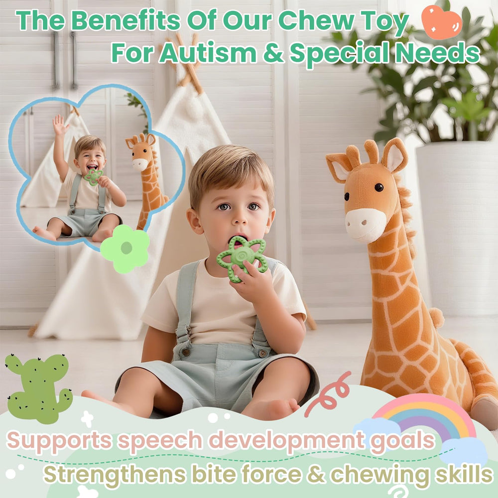 NLFDBFSH food-grade silicone teether construction ensures safe chewing