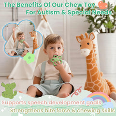 NLFDBFSH food-grade silicone teether construction ensures safe chewing
