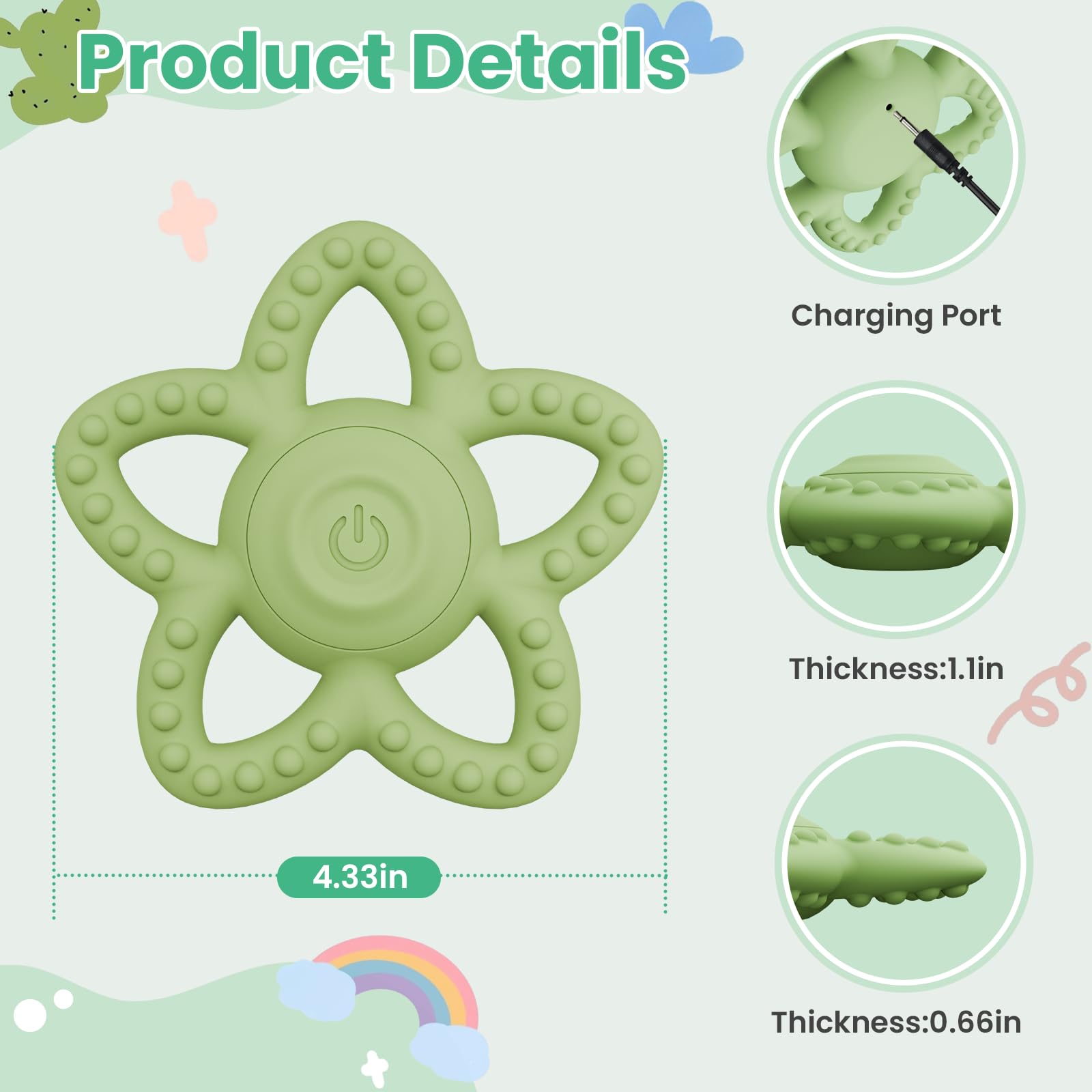 NLFDBFSH travel-ready teether supports on-the-go soothing for toddlers