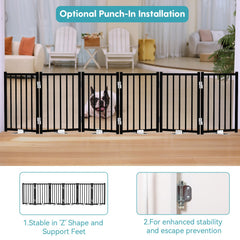 No Pawblems 16-5-inch-height dog gate height helps prevent jumping.