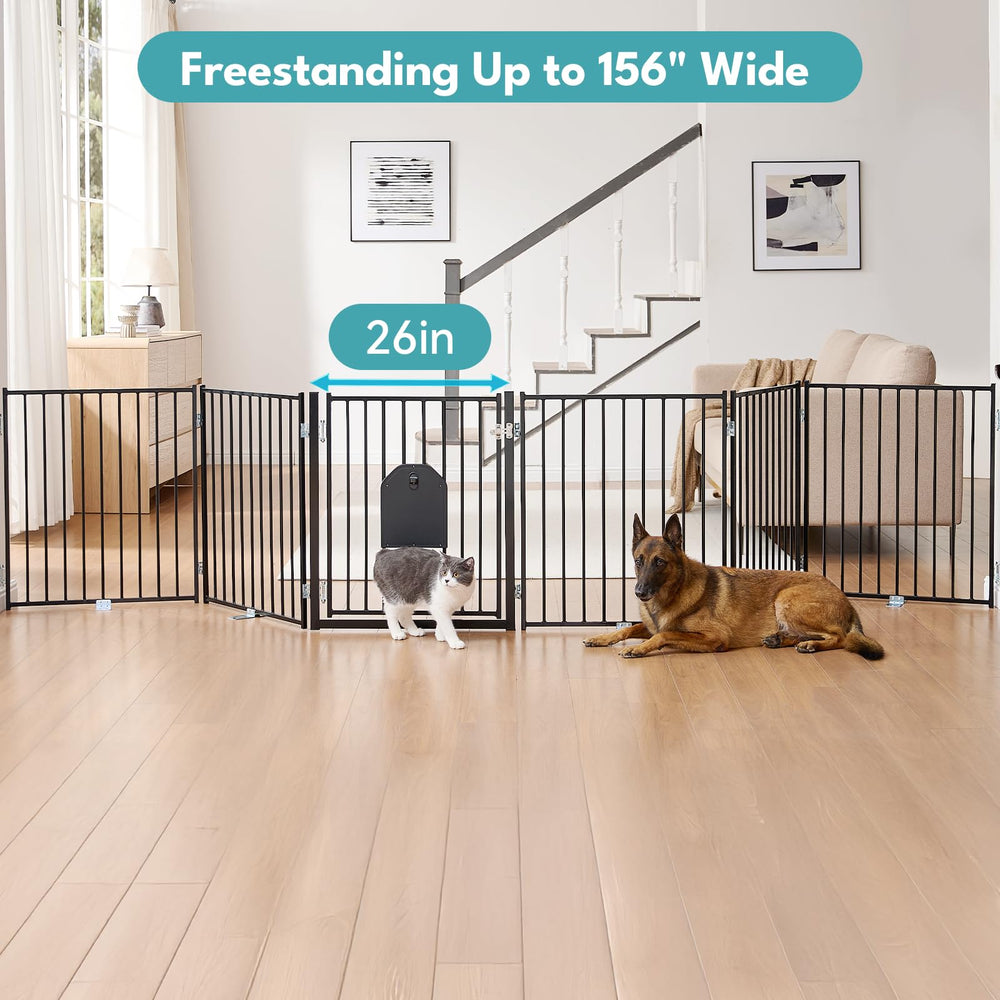 No Pawblems dog gate stands 30 inches tall to prevent jumping.