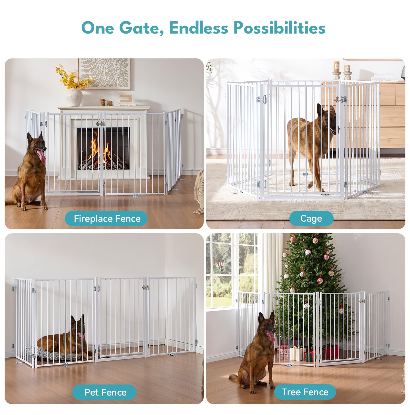 No Pawblems 36-inch-height gate provides tall barrier for pets.