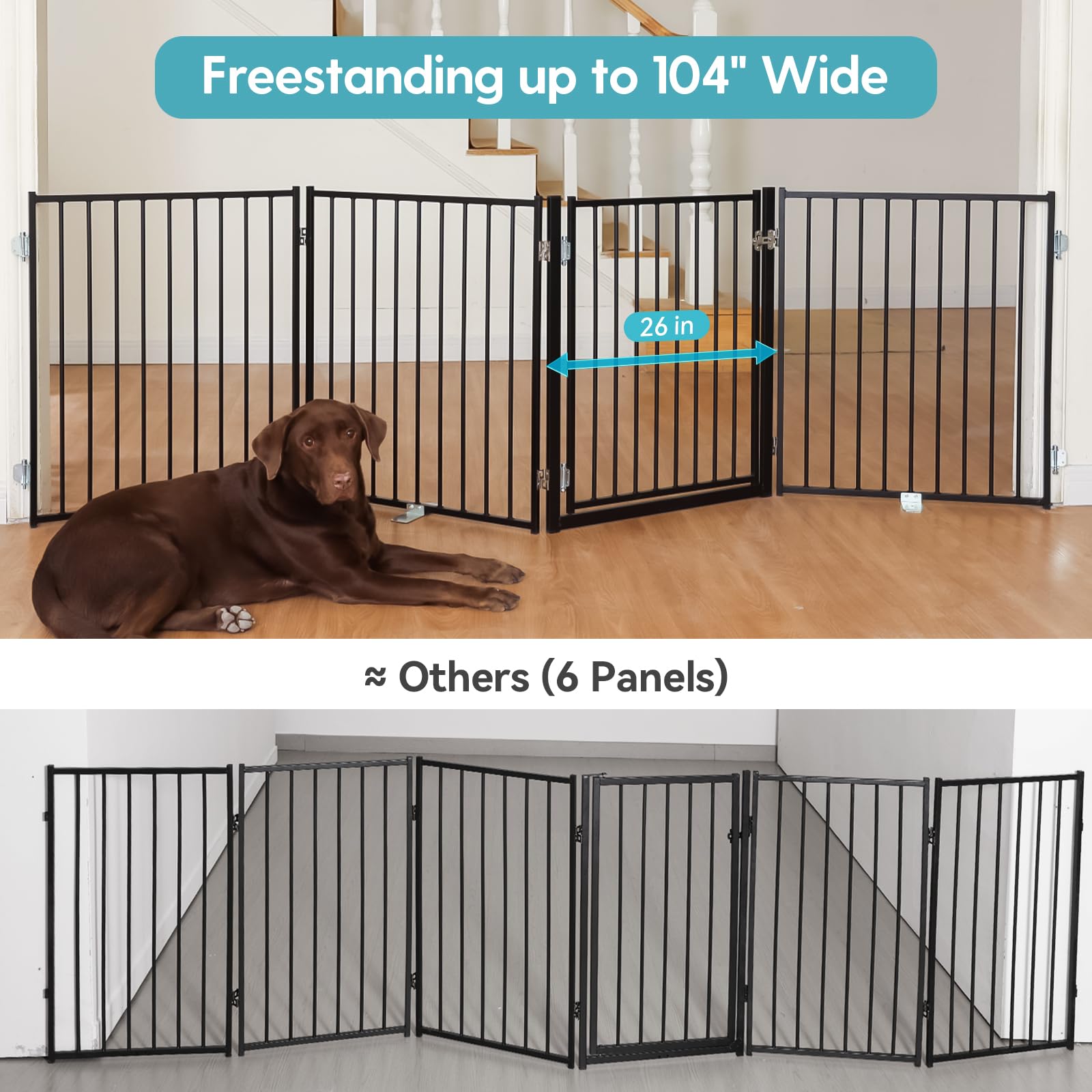 No Pawblems dog gate door walk-through demonstrates convenient entry for pets