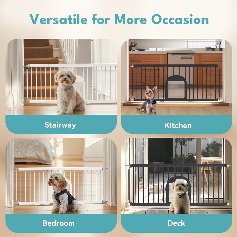 No Pawblems dog gate-extension-kits-3 accommodate larger openings.