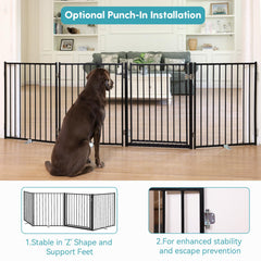 No Pawblems metal frame with support feet provides stable freestanding setup