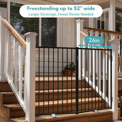 No Pawblems gate with walk-through door supports easy entry for you and pets.