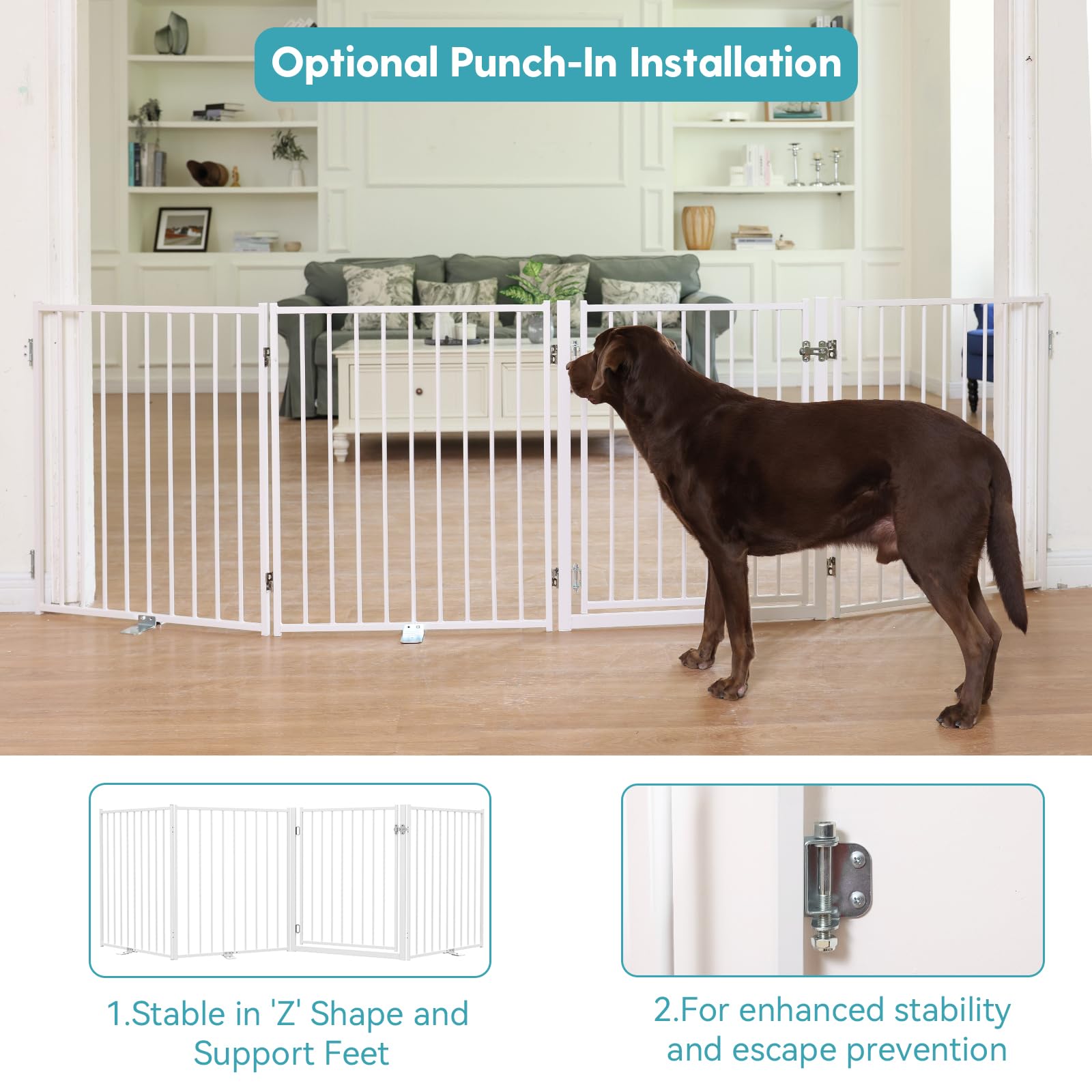 No Pawblems foldable panels illustrate flexible layouts for stairs and doorways