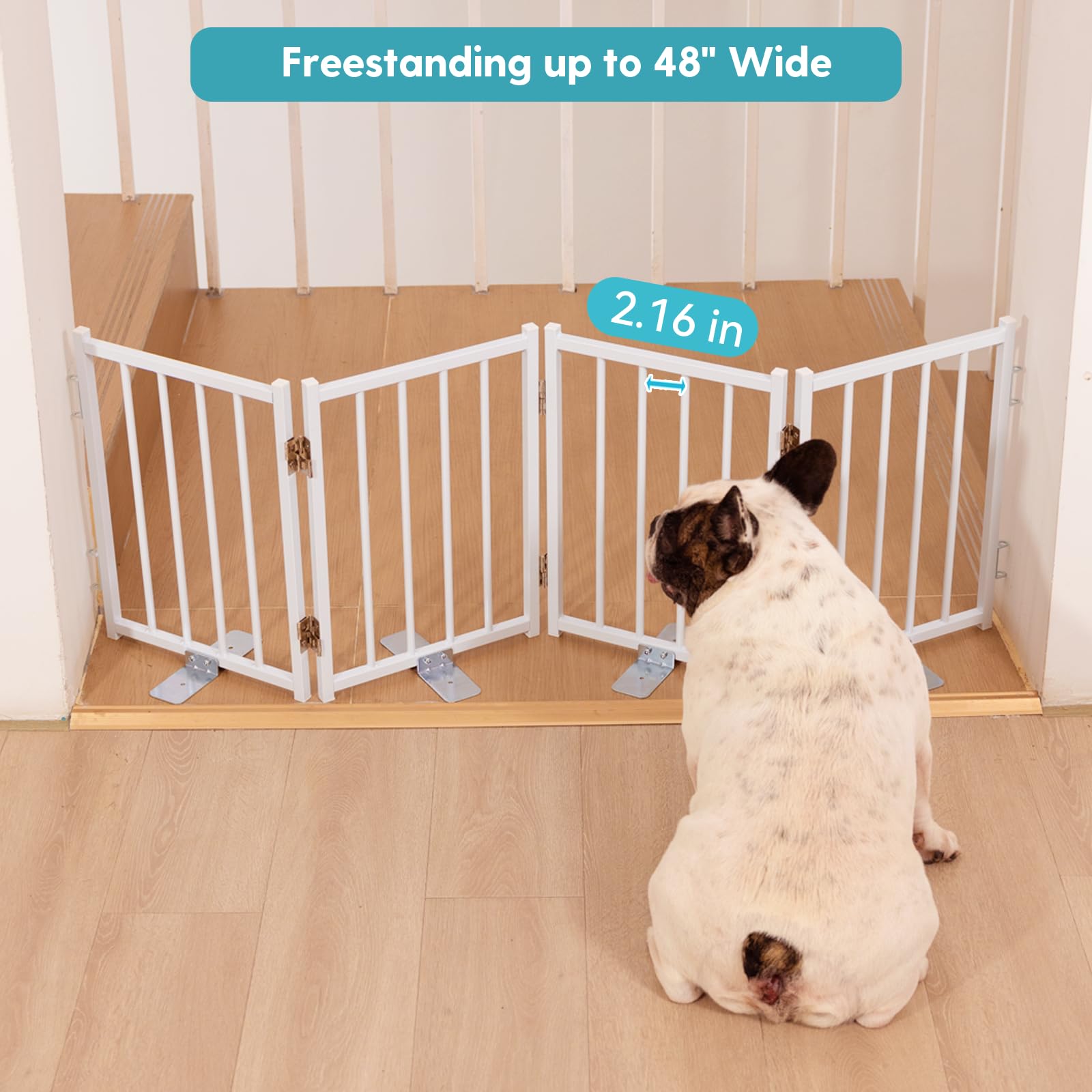 No Pawblems folding design with 360 hinges adapts to various room layouts and openings.