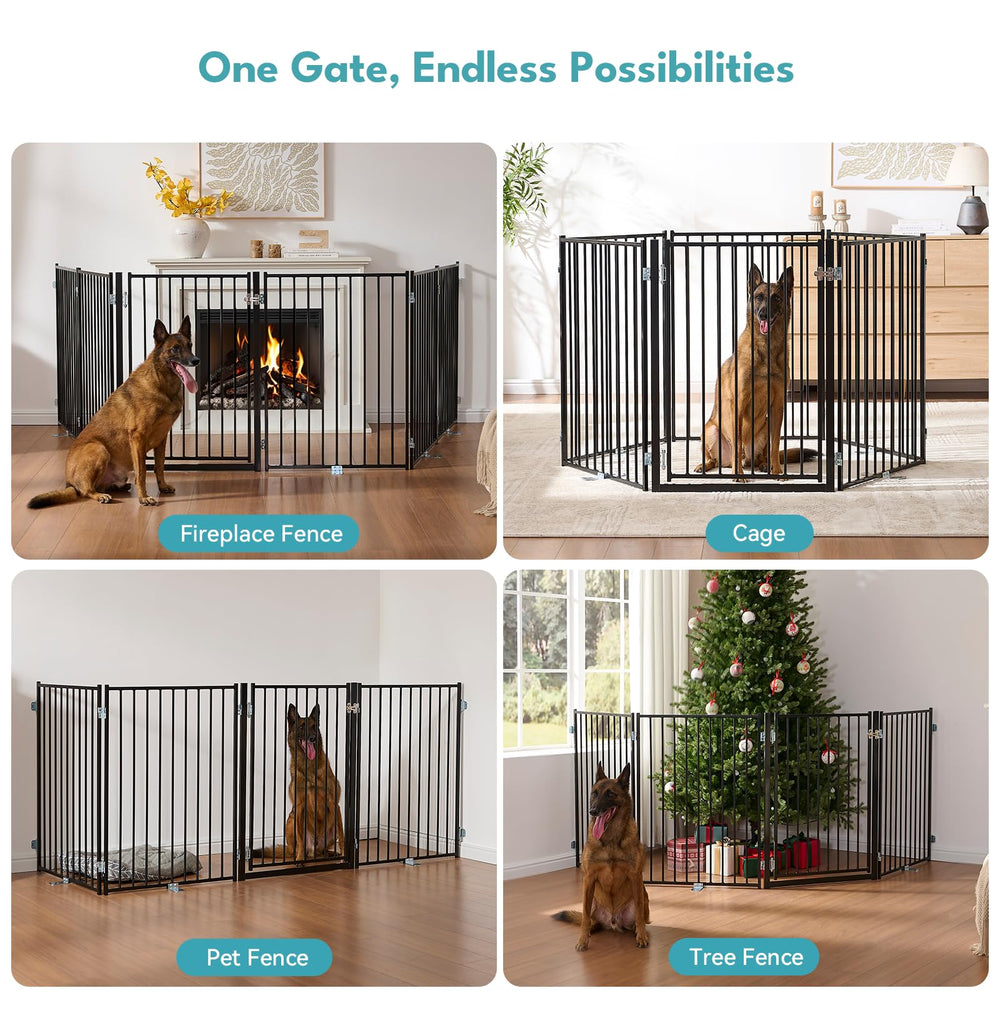 No Pawblems gate features 360 hinges for flexible Z or U shapes.
