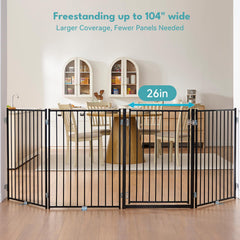 No Pawblems gate stands 36 inch high to limit pet jumping.
