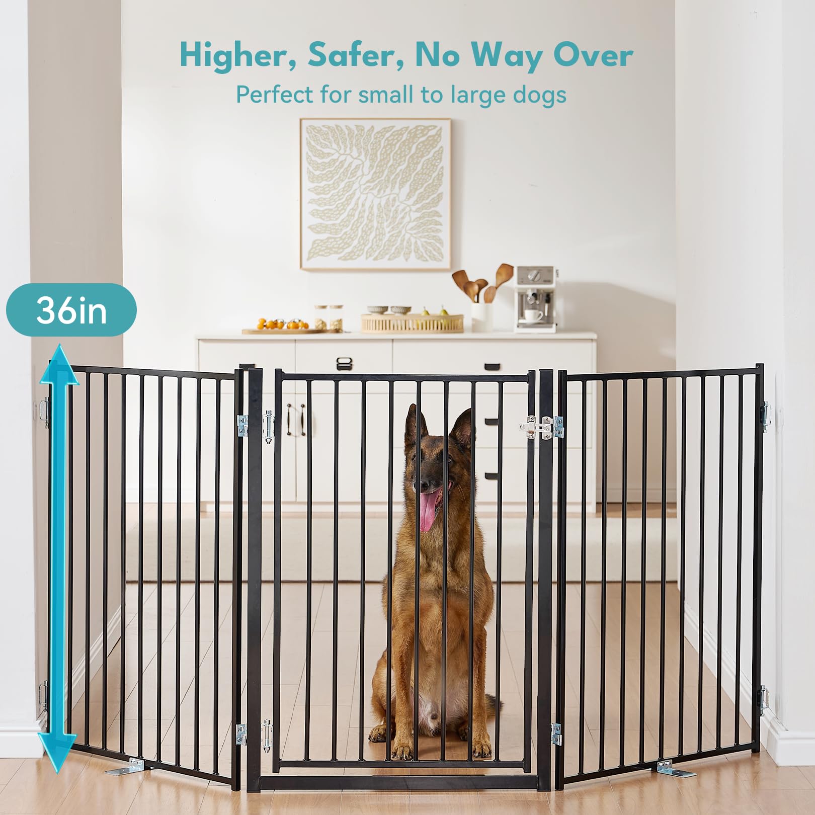No Pawblems gate folded for compact storage after use.