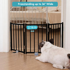 No Pawblems stair and doorway gate with freestanding feet for quick setup