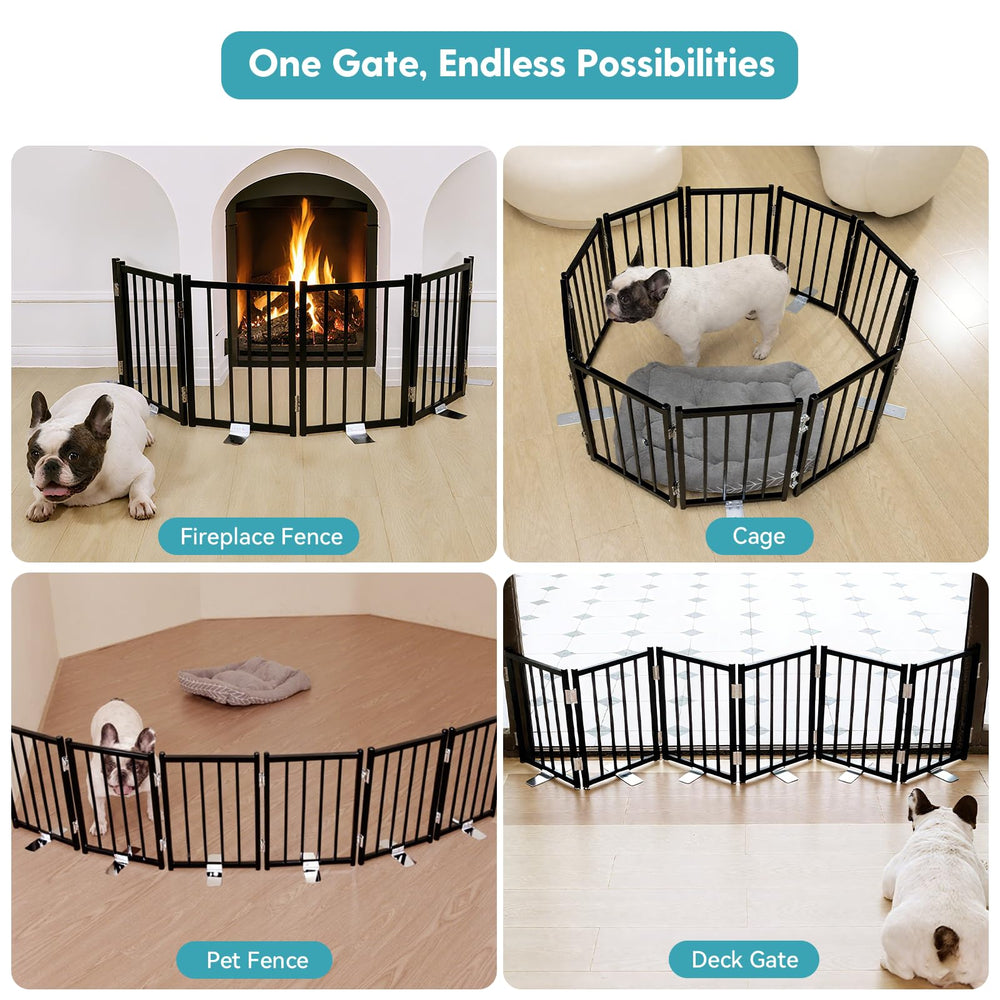 No Pawblems sturdy metal gate with durable feet prevents tipping in busy hallways