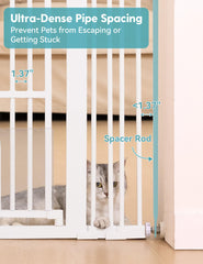 No Pawblems ultra-narrow gap 1.37-inch reduces escape risk.