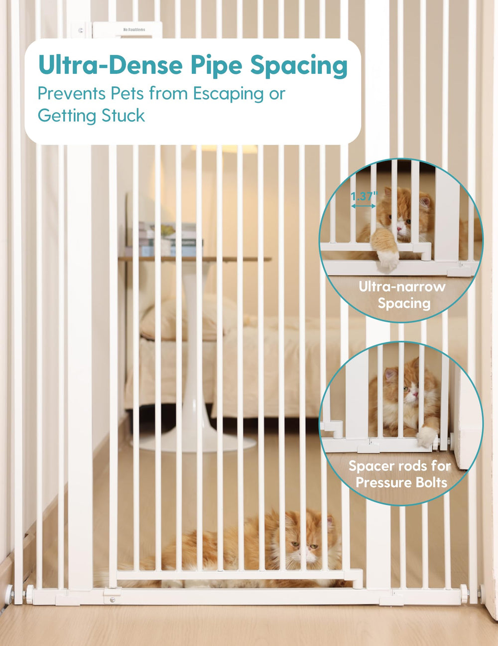 No Pawblems Upgraded dual-lock safety for single-handed gate operation