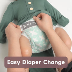Noah Baby hat and bow headband adds cute, secure warmth.
