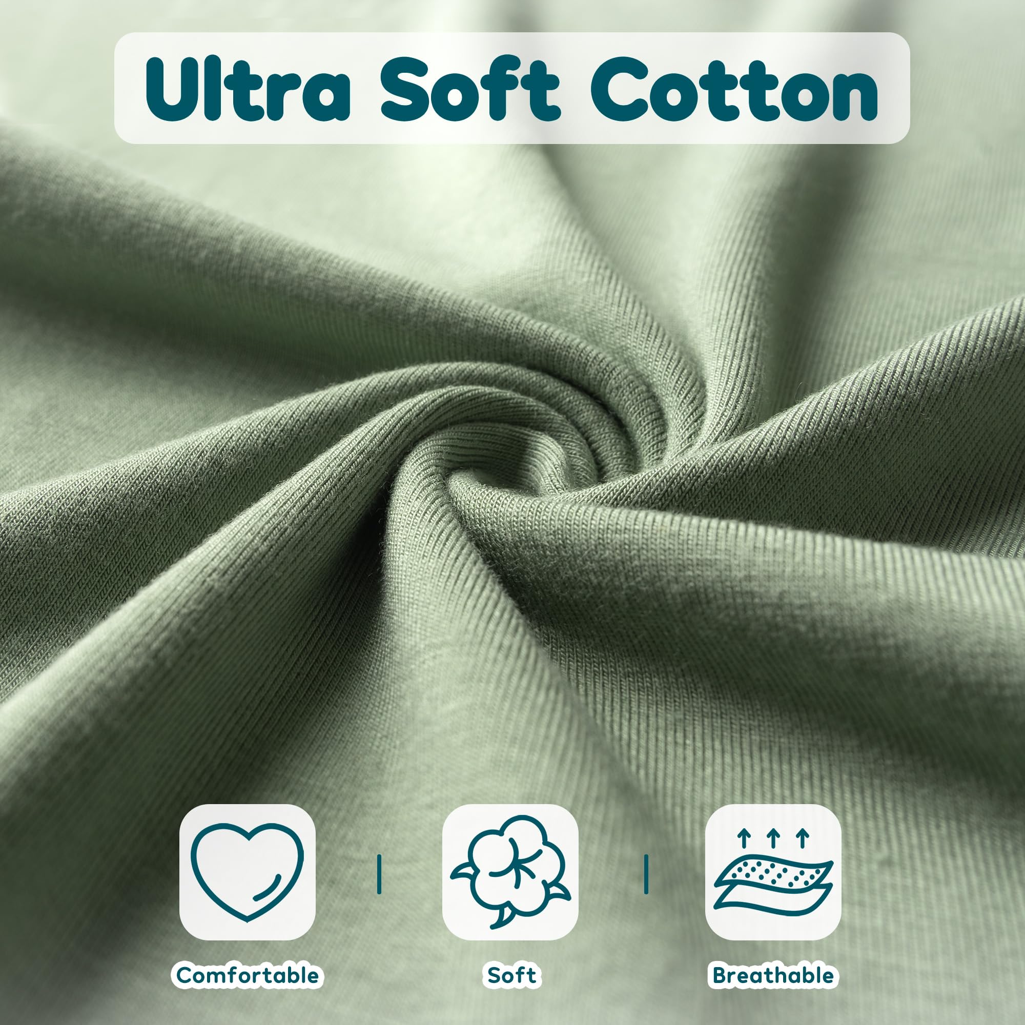 Noah Baby soft modal blend fabric offers gentle stretch.