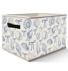 Nogrit Coquette Blue Bow storage bin foldable-flat design for compact packing