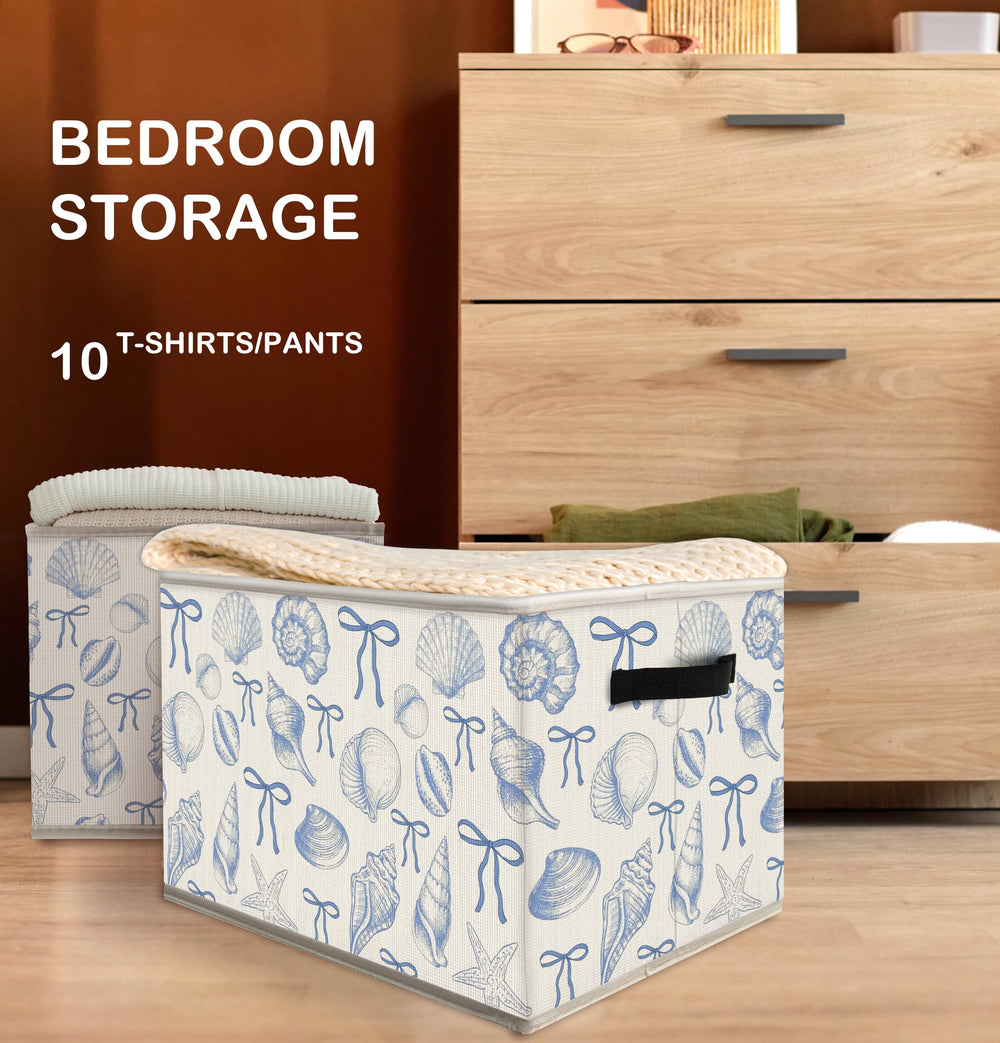 Nogrit Coquette Blue Bow storage bin makes a thoughtful gift for tidy spaces