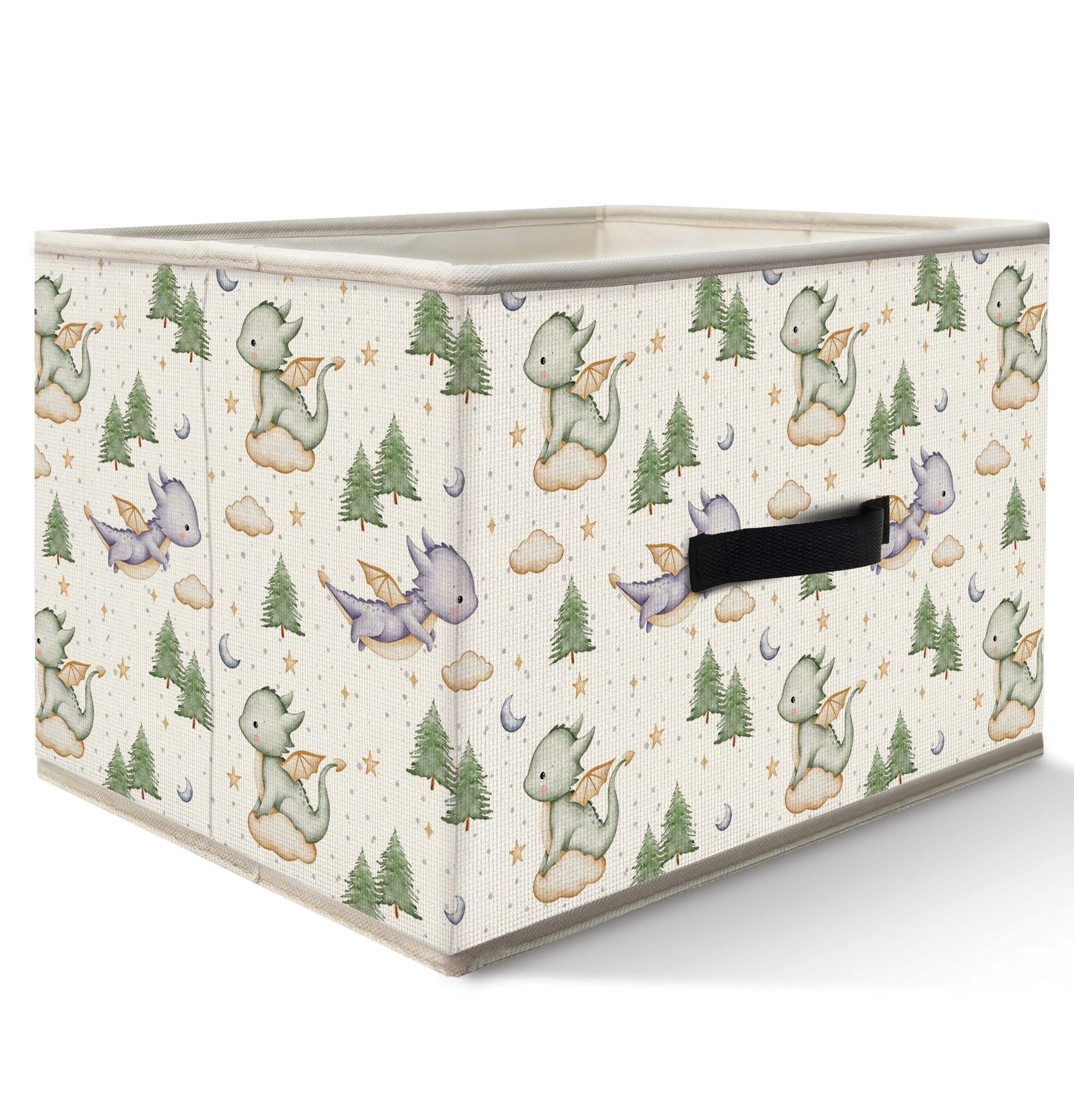 Nogrit dinosaur-nursery-storage-bin keeps toys and books neatly organized in kids' spaces.
