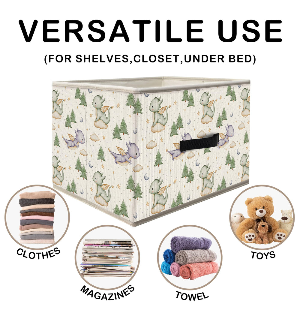 Nogrit dinosaur-toybox-boys-bedroom showcases green and purple dinosaurs as a playful storage solution.