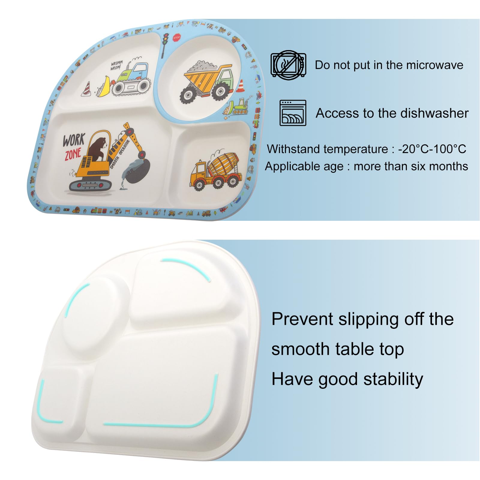 Nohlerlife kids feeding-set cup with animal theme reduces spills.