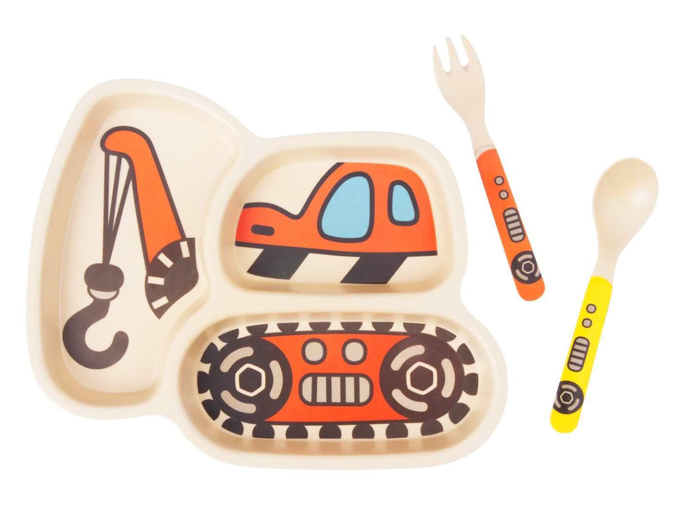 Nohlerlife packaging shows contents: plates and utensils for 12-piece set.