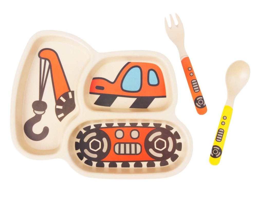 Nohlerlife packaging shows contents: plates and utensils for 12-piece set.