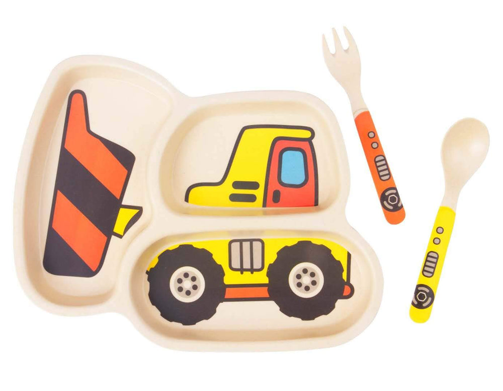 Nohlerlife plates sized at 7.5x9.4 inches for toddler portions.