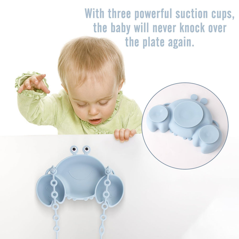 Nohlerlife soft-handle spoons blue gentle on gums for puree and baby-led eating.