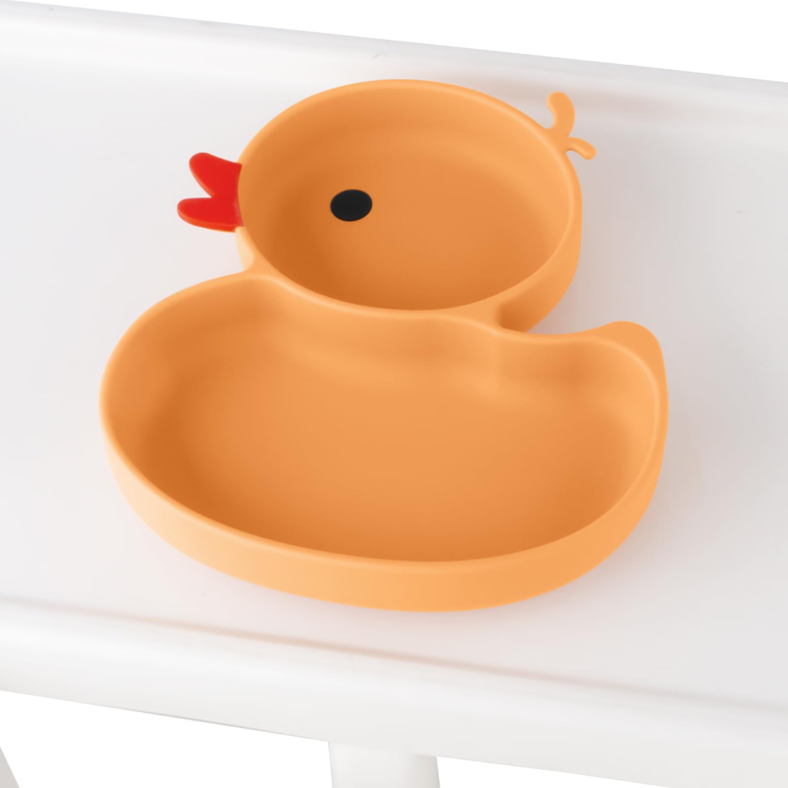 nohlerlife three-suction cups base keeps plate stable on flat highchair trays
