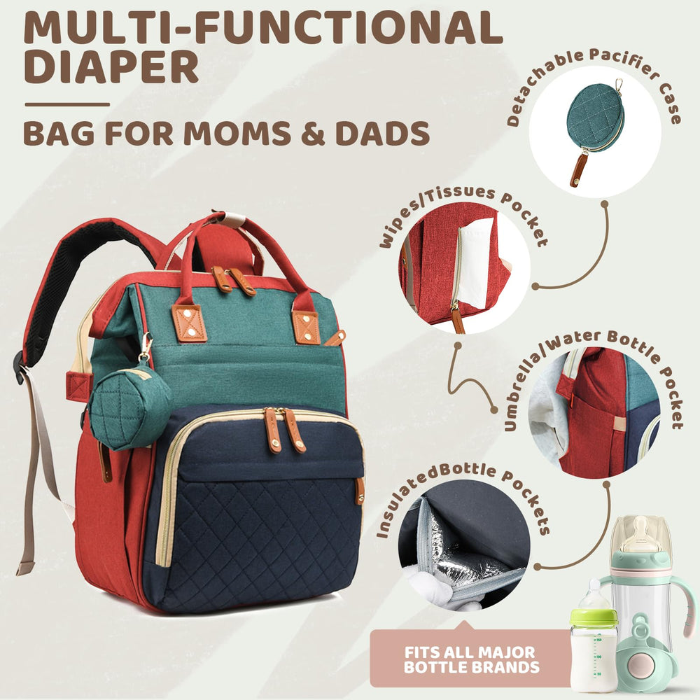 Noiclub diaper bag stroller hooks enable hands free travel