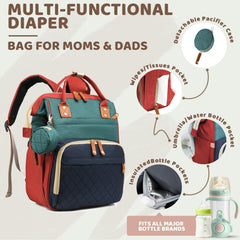 Noiclub diaper bag stroller hooks enable hands free travel